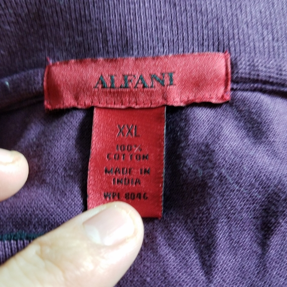 Alfani PURPLE POLO SHIRT SIZE XXL.Pit to pit approx:  26 inches Right shoulde - Picture 5 of 6